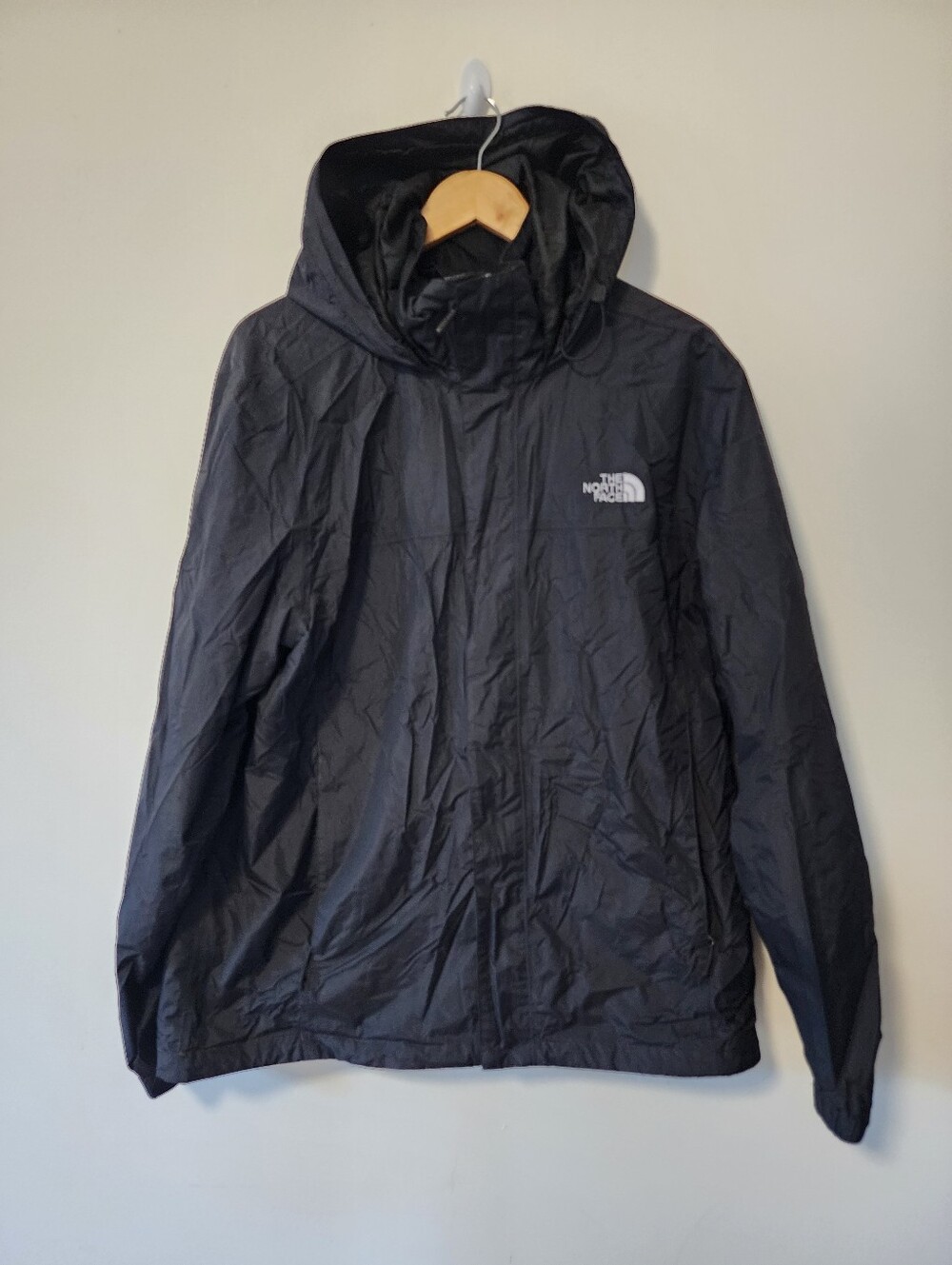 The North Face Black Nylon Hooded Full Zip Jacket